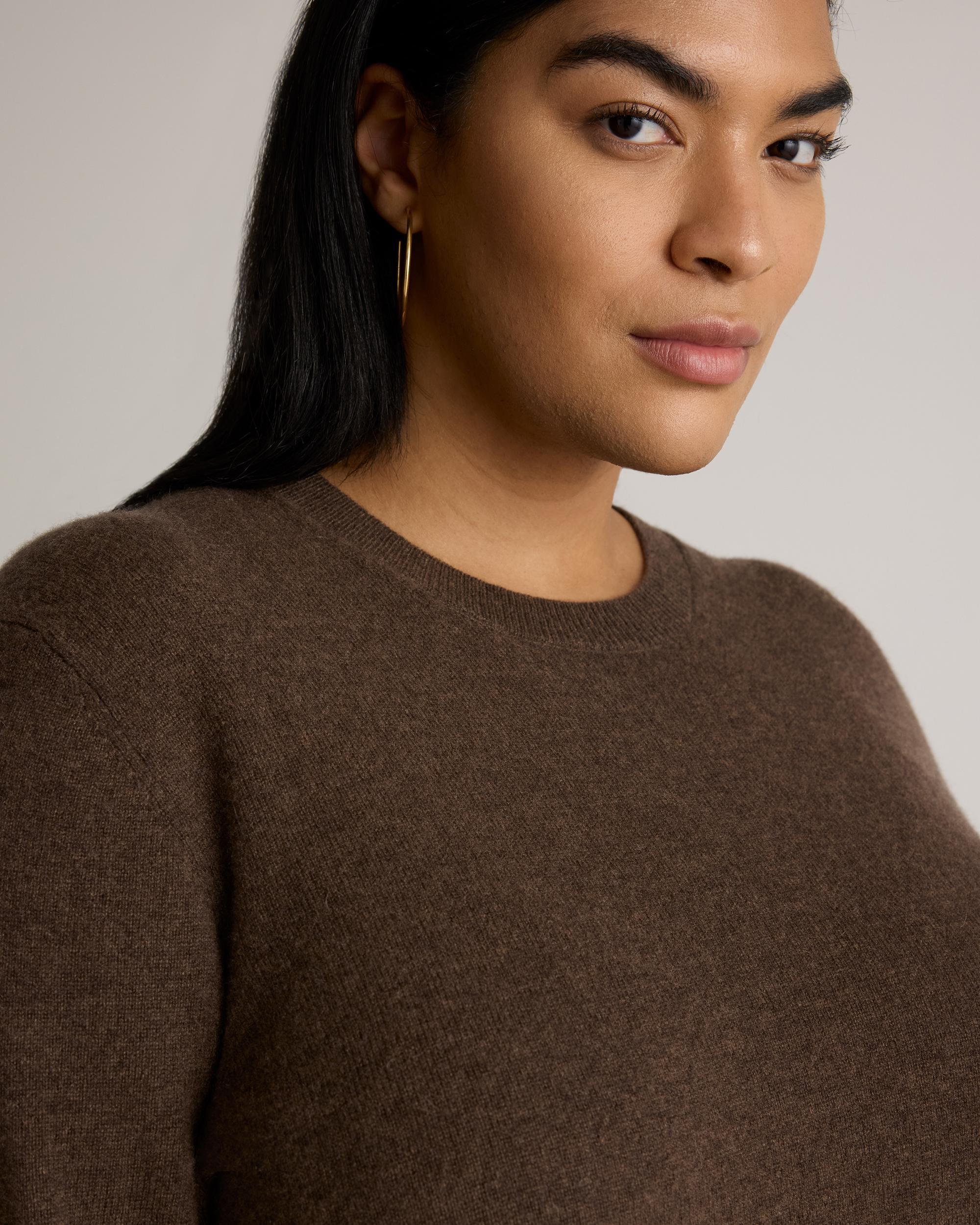 Mongolian Cashmere Crewneck Sweater - Plus Size Product Image