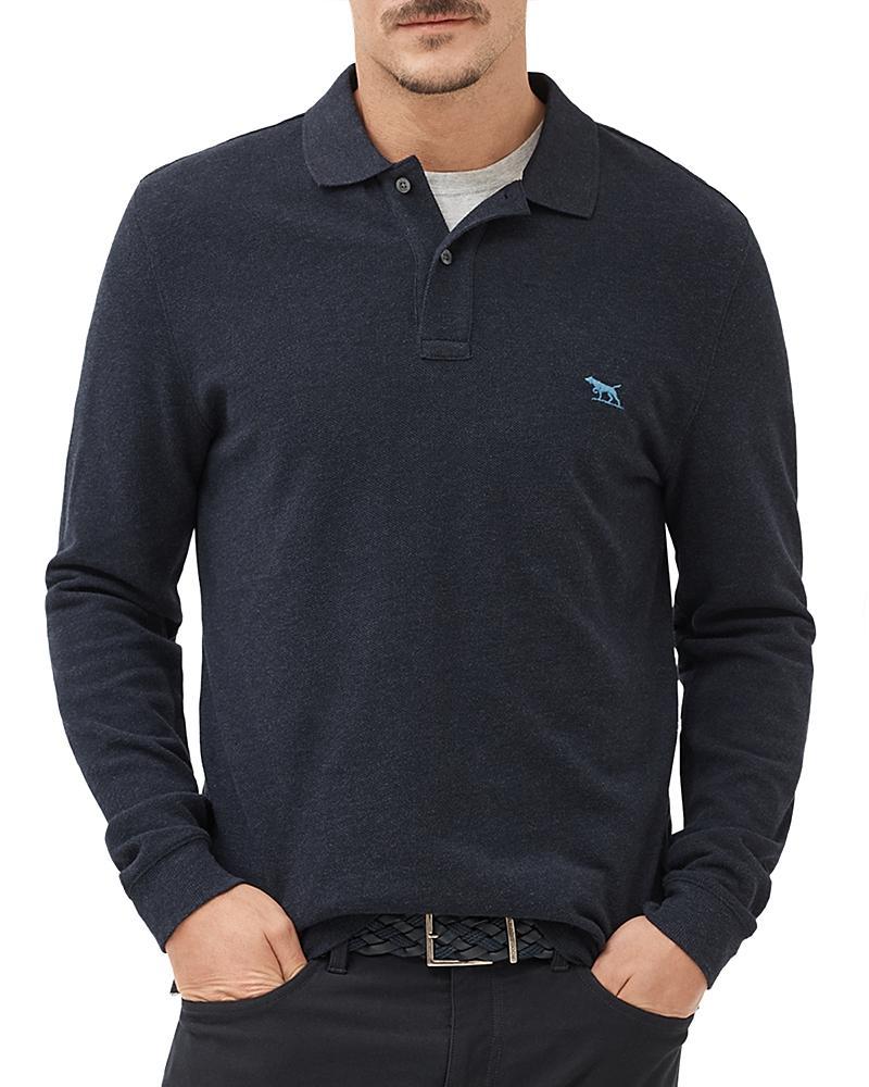Mens Long-Sleeve Pique Polo Shirt Product Image