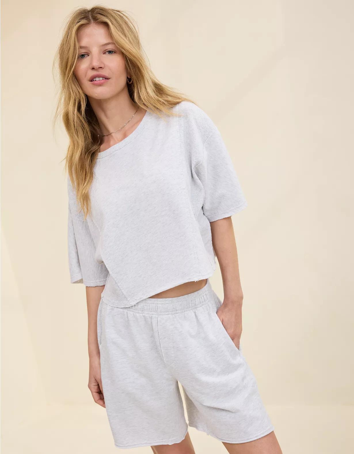 Aerie Let Loose Fleece T-Shirt Product Image