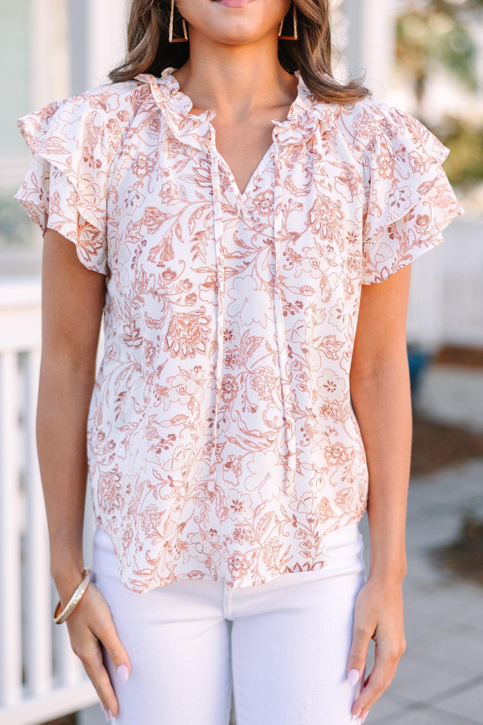 This Is Your Time Off White Ruffled Blouse Female Product Image