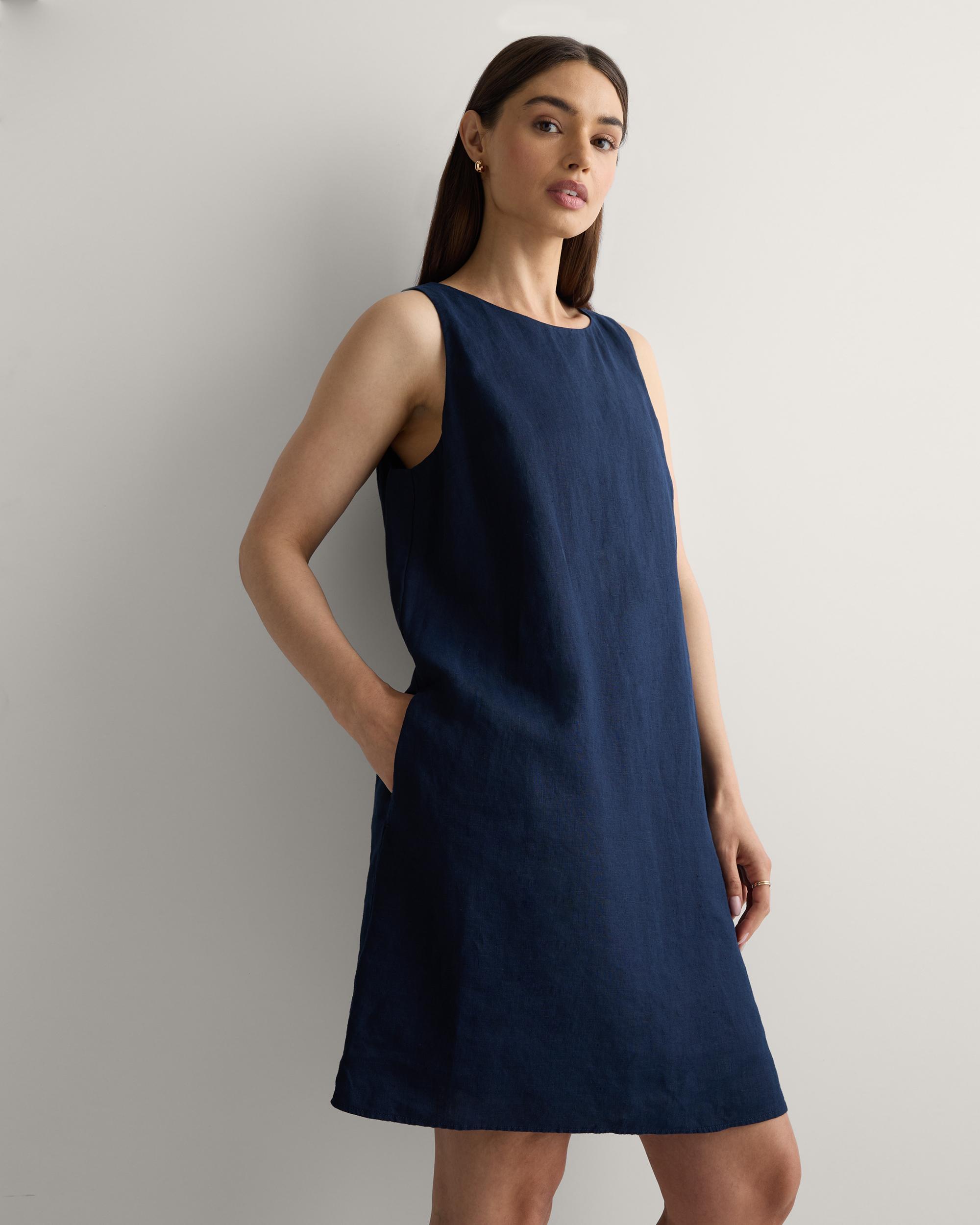Quince | Women's 100% European Linen Tank Top Mini Dress Product Image