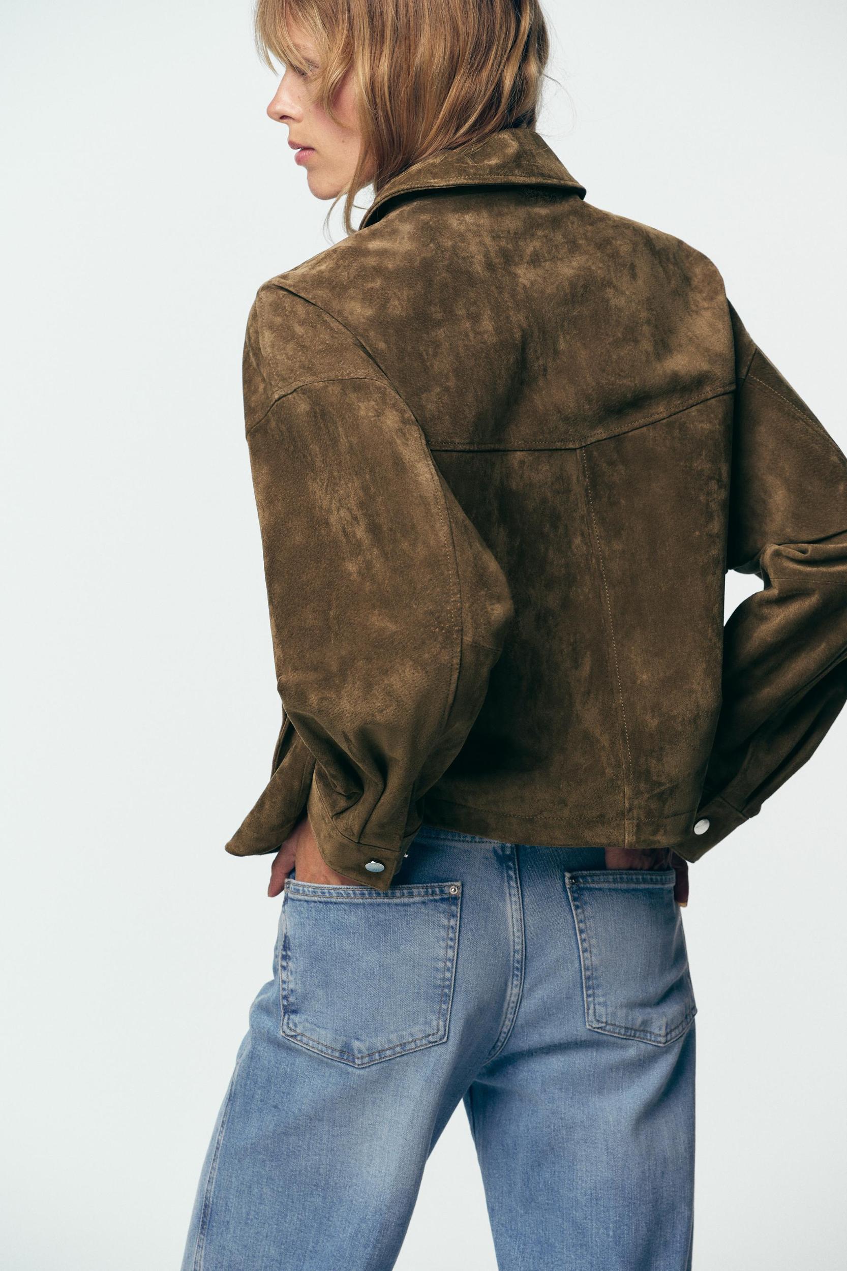 100% LEATHER BOMBER JACKET Product Image
