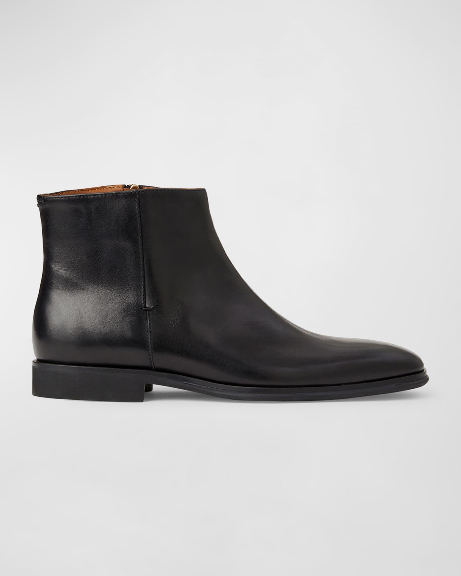 Men's Raging Leather Zip Ankle Boots Product Image