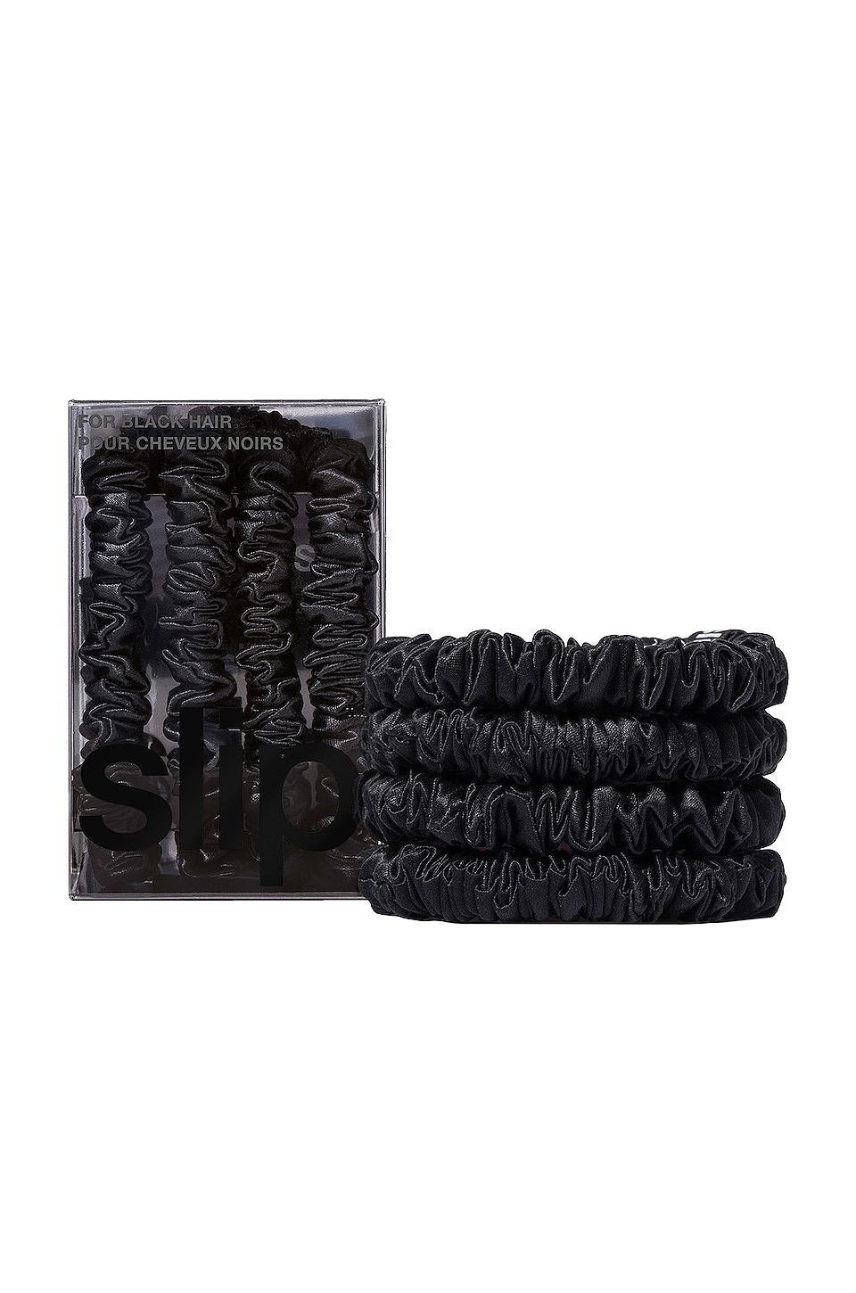 Skinny Scrunchies 4 Pack In Black slip Product Image
