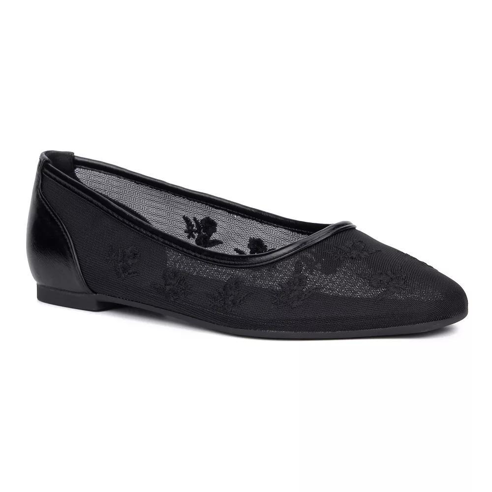 New York & Company® Women's Bardot Ballet Flats, Size: 7, Black Product Image