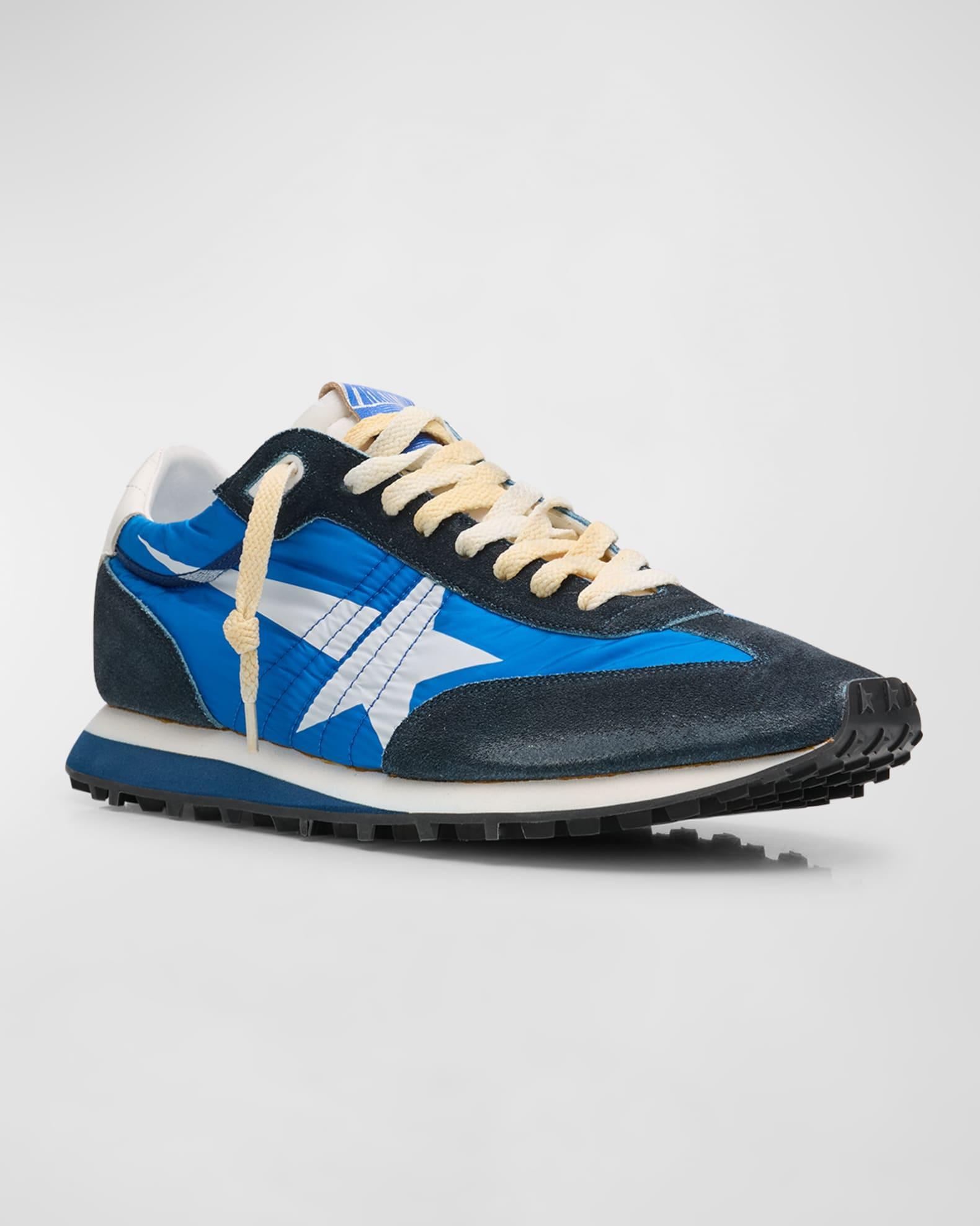 Men's Marathon Nylon and Suede Low-Top Sneakers Product Image