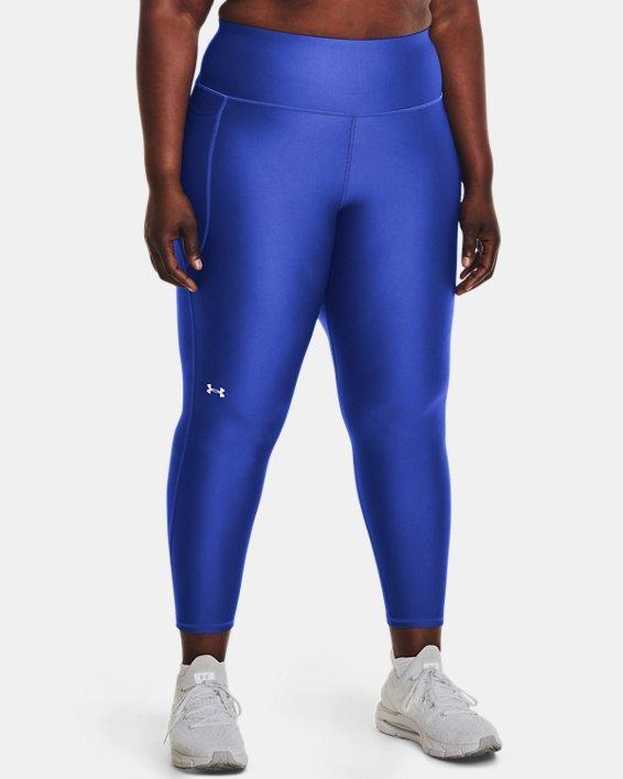 Womens Under Armour Tech High-Waisted Ankle Leggings Black Navy Product Image
