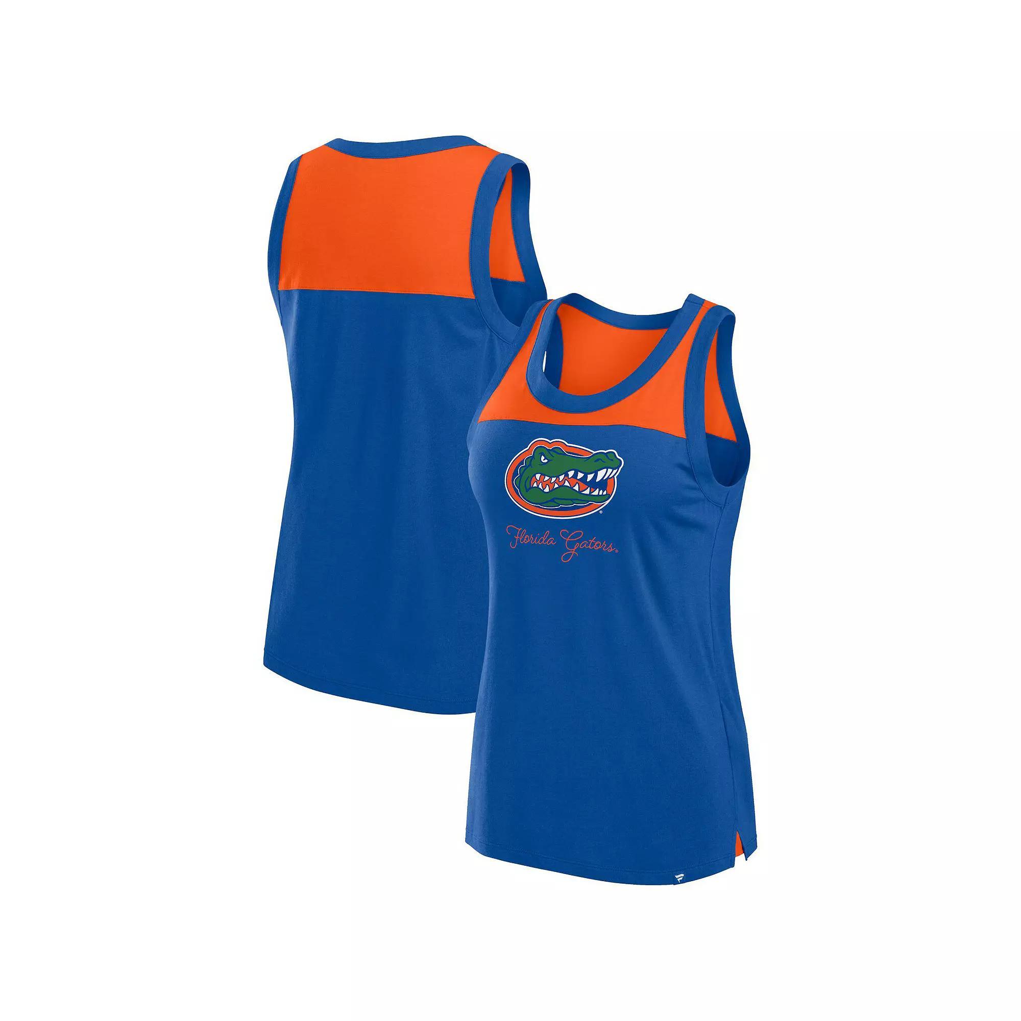 Women's Fanatics Royal Florida Gators Crosley Colorblock Tank Top, Size: Medium, Blue Product Image