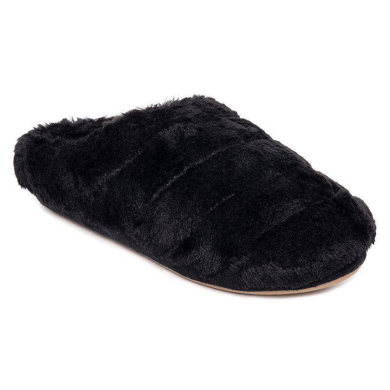 Womens Cuddl Duds Faux Fur Puff Clog Slipper with TPR Cup Sole Product Image