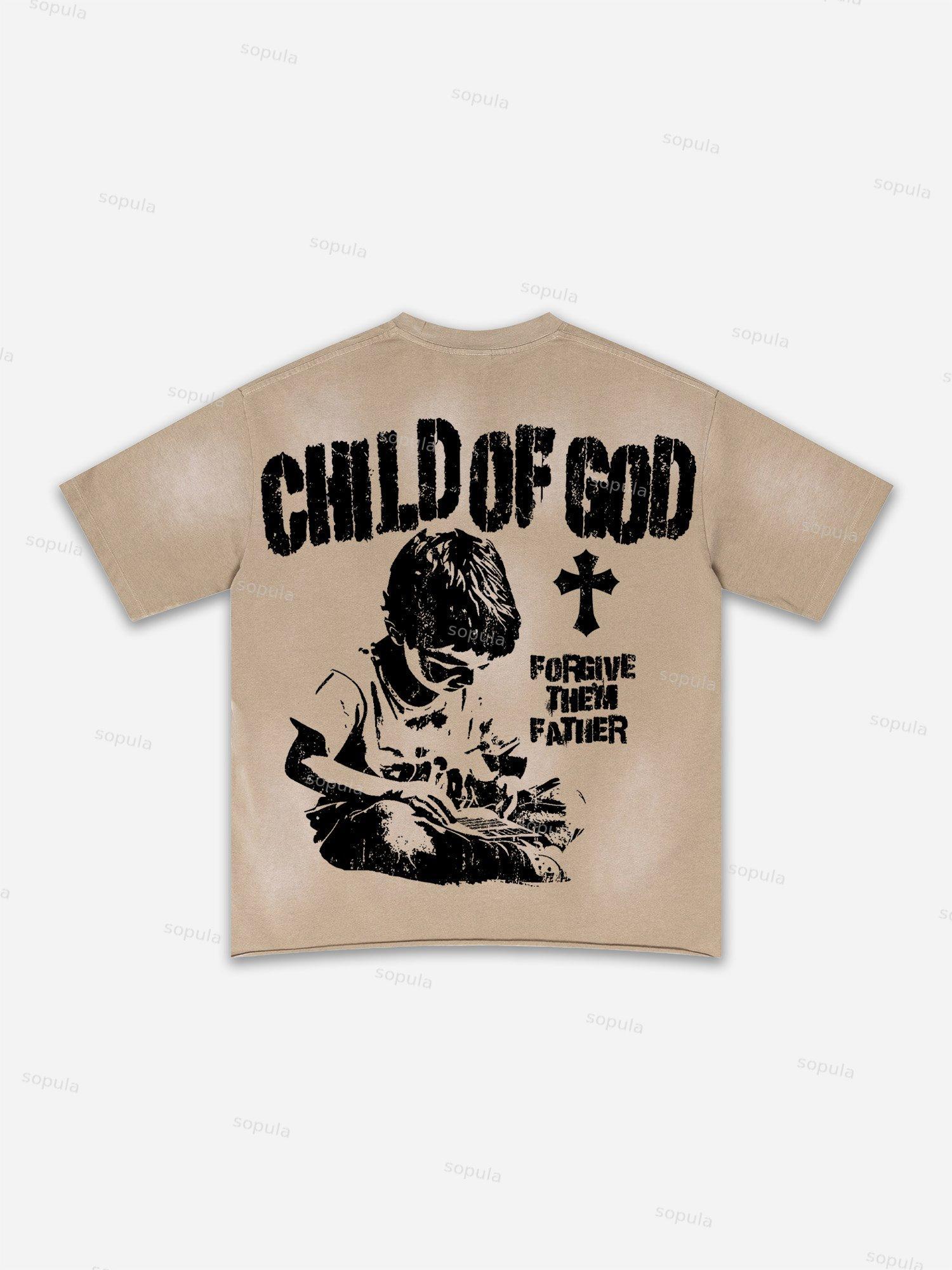 Lips Graphic Print Washed T-shirt Product Image