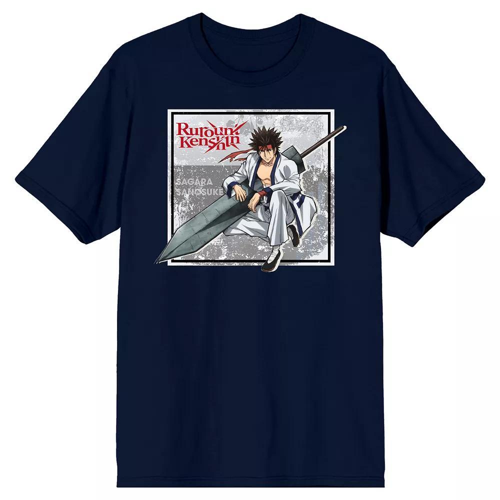 Men's Rurouni Kenshin Sagara Short Sleeve Graphic Tee, Size: XL, Blue Product Image