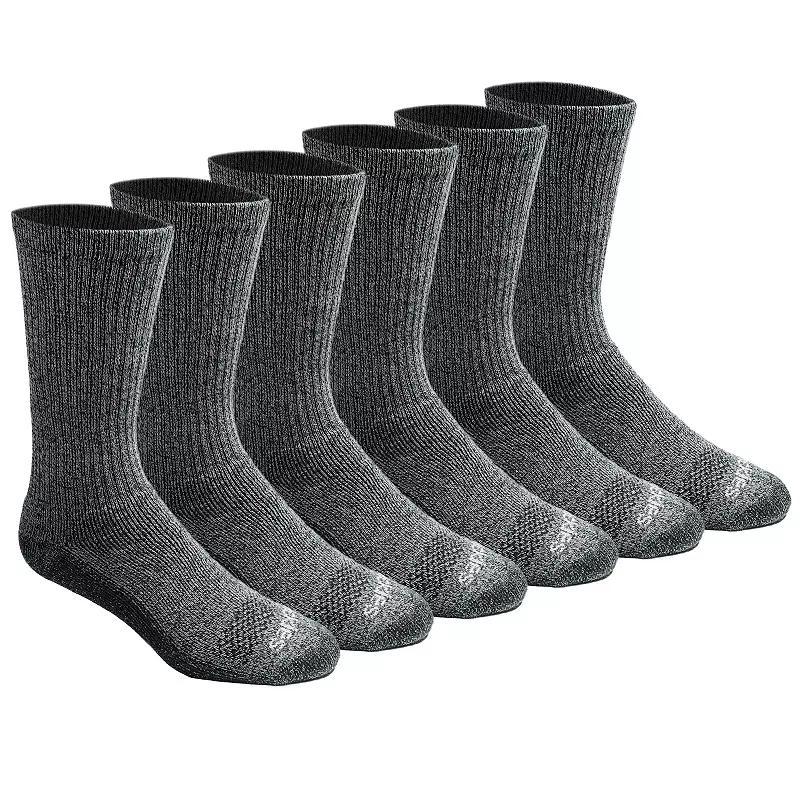Men's Dickies 6-pack Dri-Tech Comfort Moisture-Control Crew Socks, Size: 6-12, Black Marl Product Image