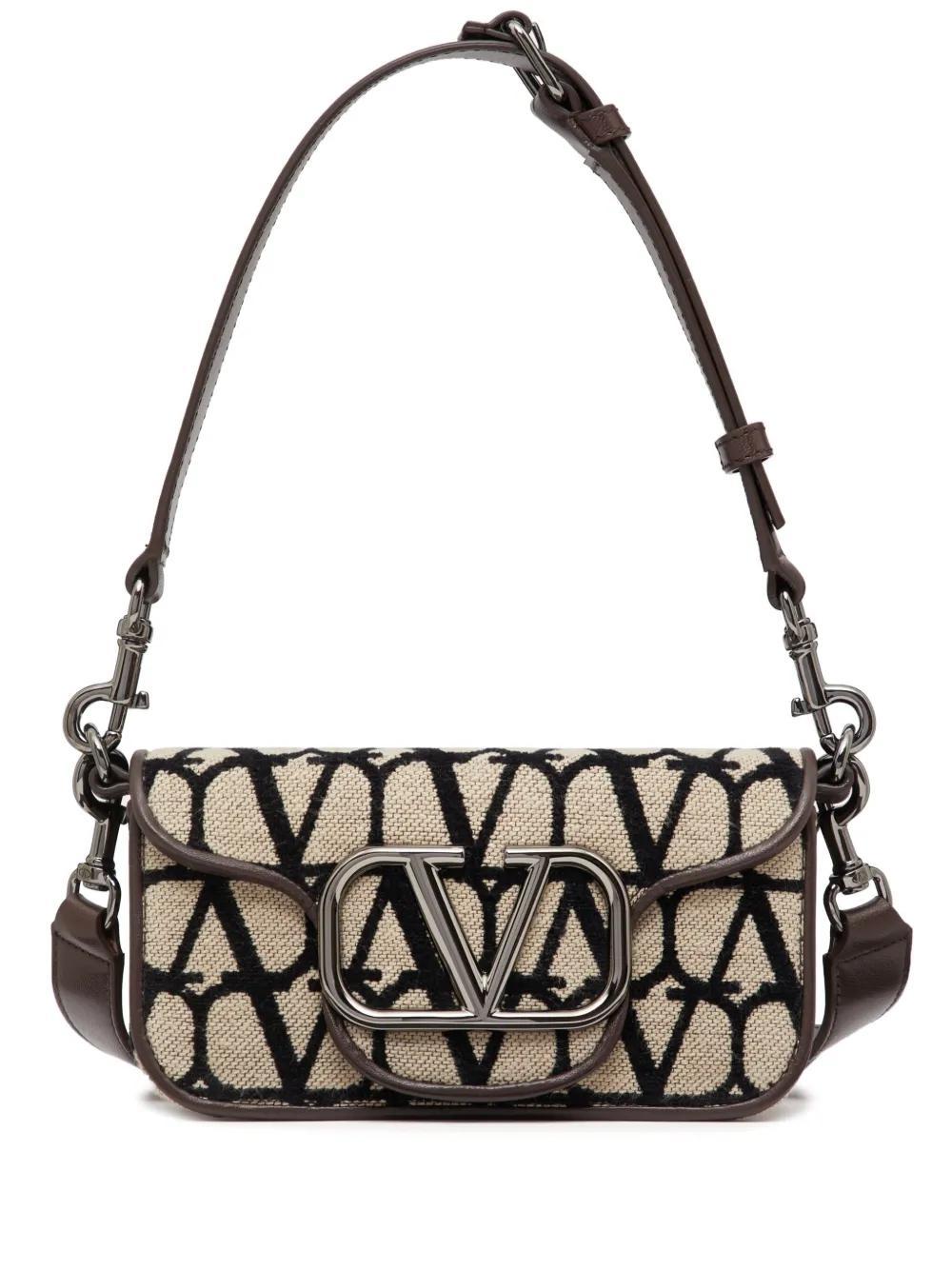 monogram-pattern logo-plaque shoulder bag Product Image