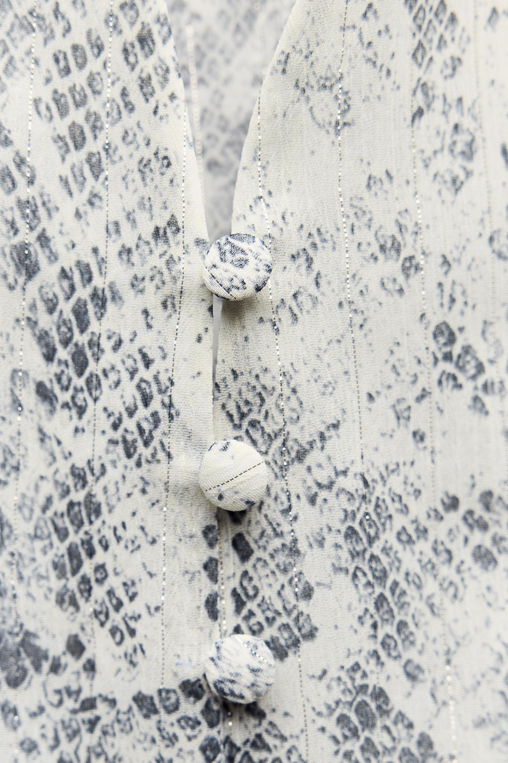 METALLIC THREAD ANIMAL PRINT DRESS Product Image