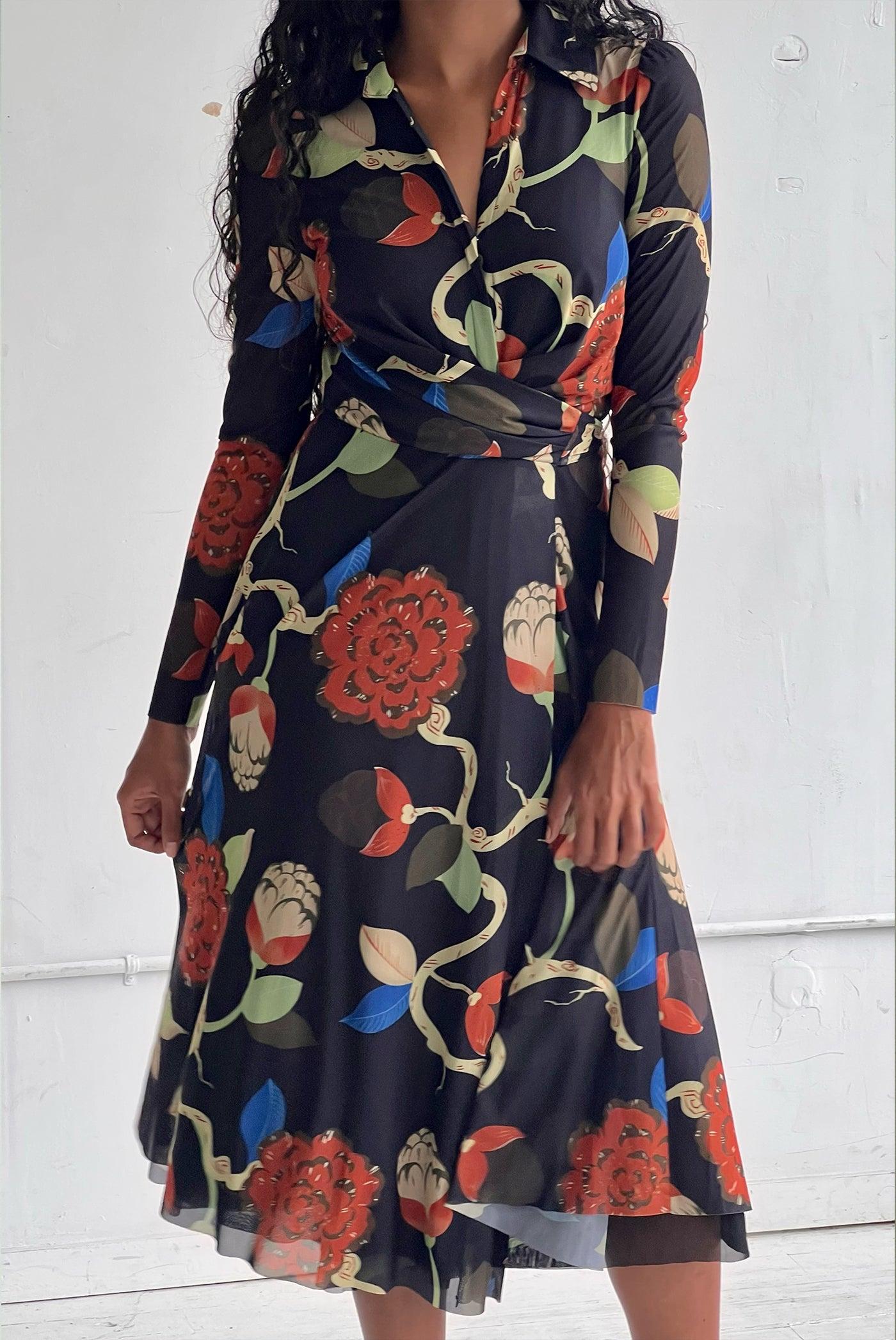 Enid Wrap Dress - Flowering Tree Product Image