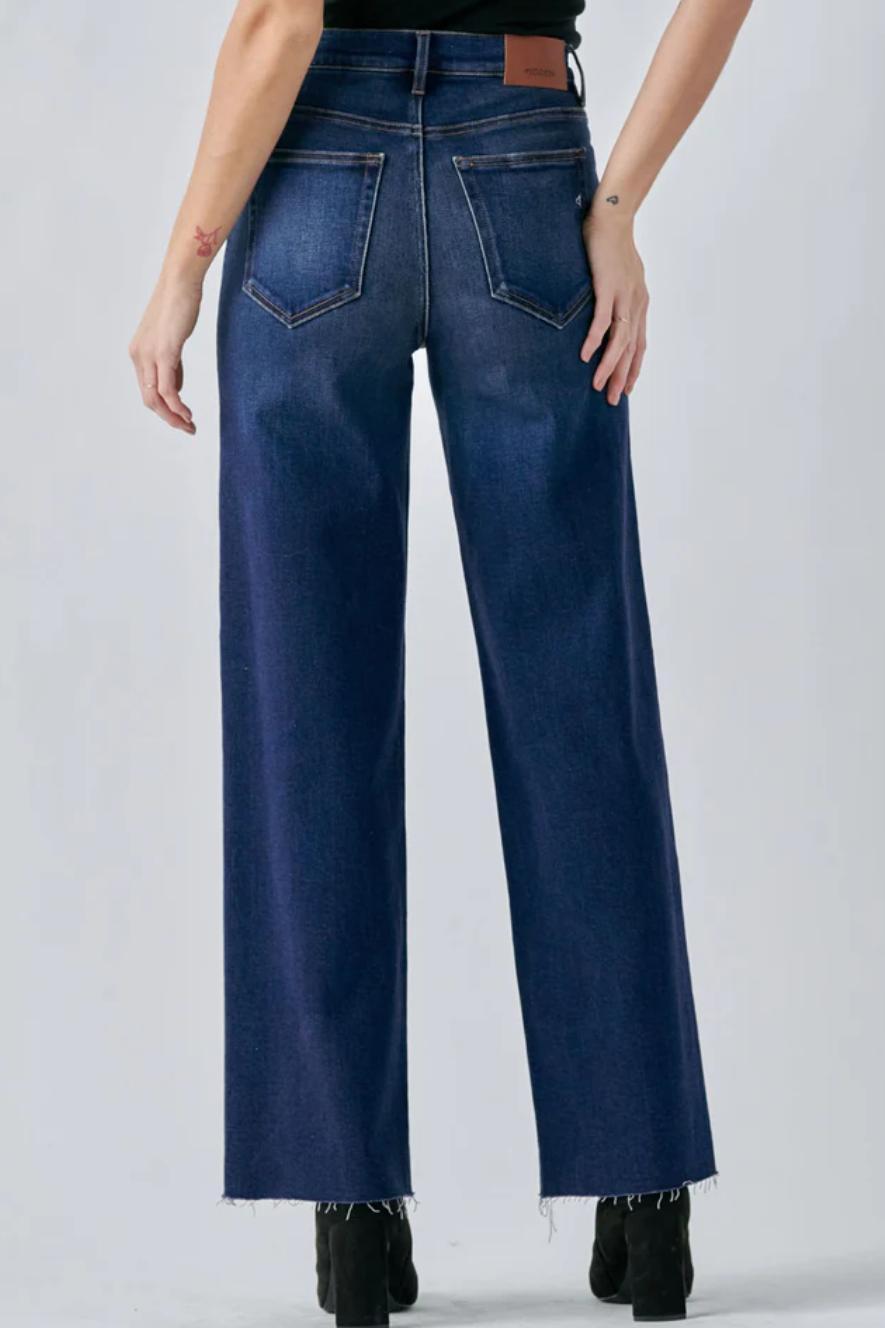 Logan Dark Wash Clean Stretch Dad Jean Product Image