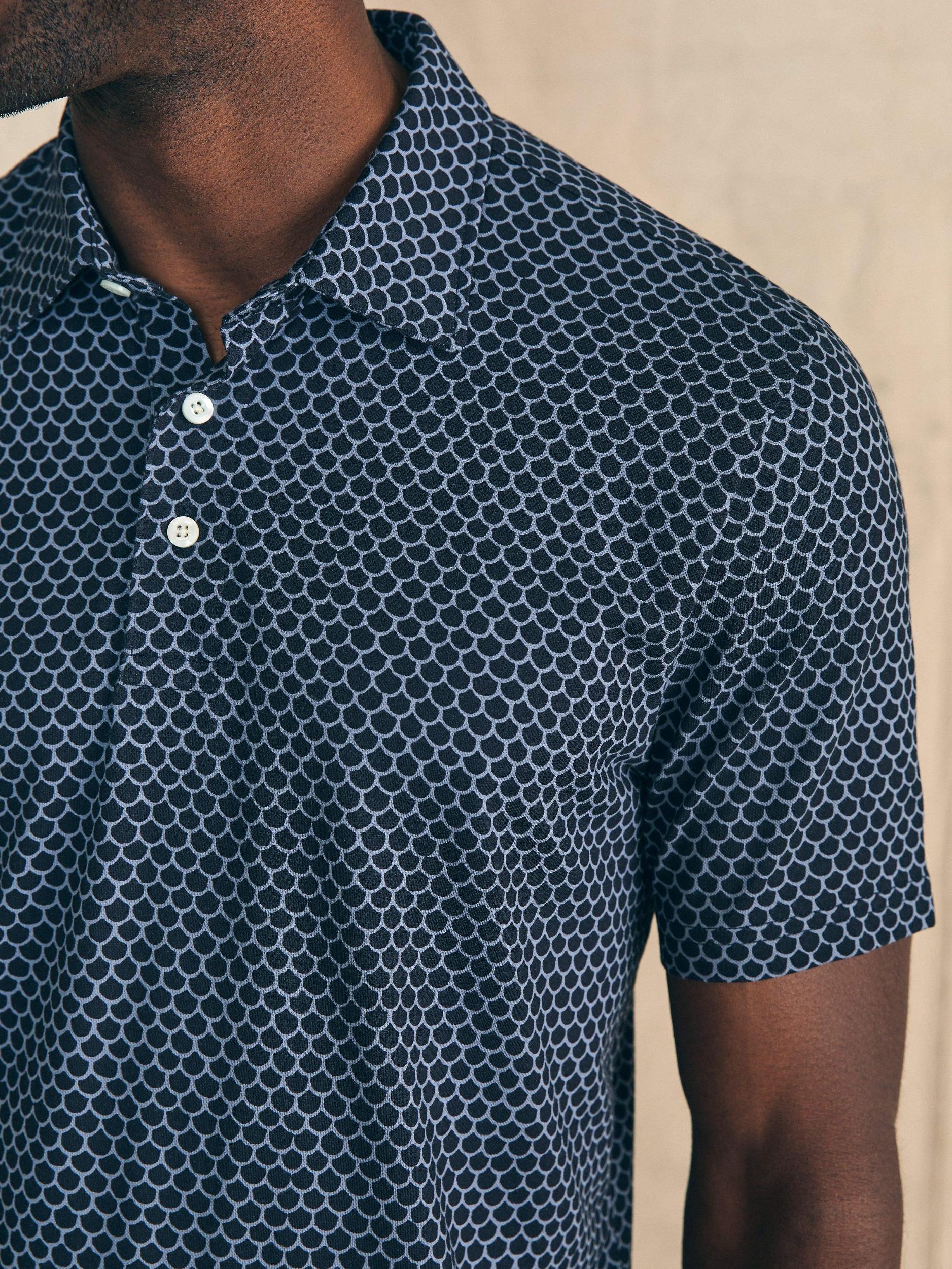 Movement™ Short-Sleeve Pique Polo Shirt - Midnight Fishscale Male Product Image