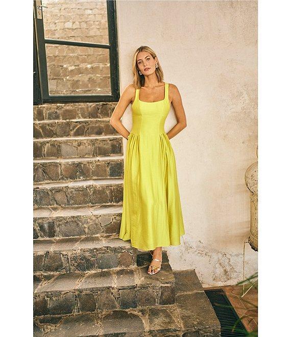 Antonio Melani x M.G. Style Jen A-Line Square Neck Sleeveless Maxi Dress Product Image