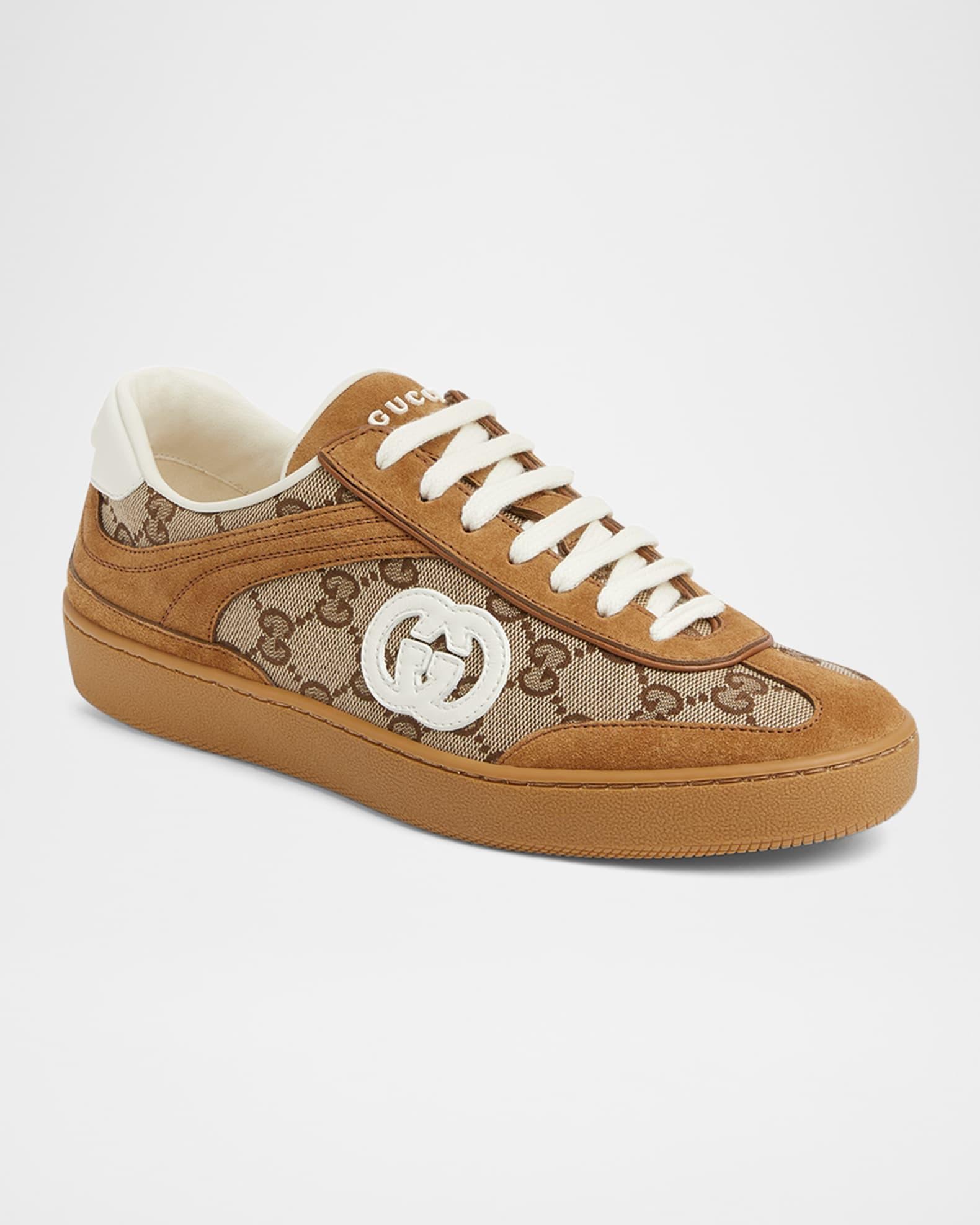 G75 Suede and Leather GG Sneakers Product Image