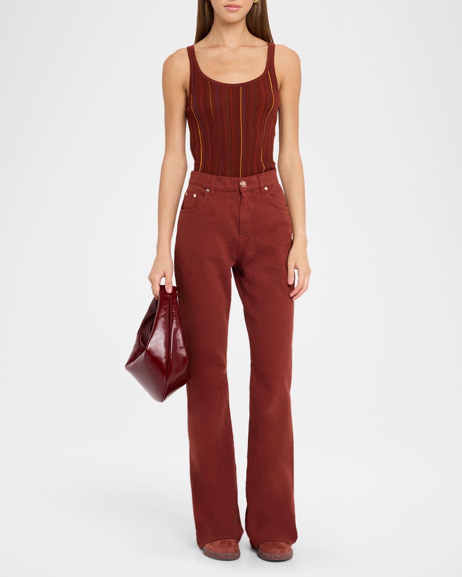 Yara Striped Plisse Knit Tank Top Product Image