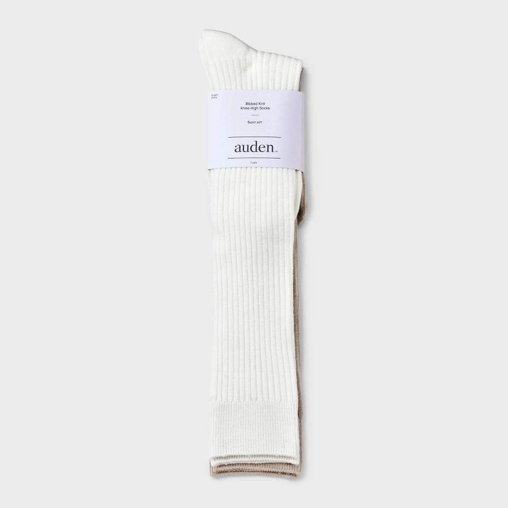 Womens Ultra Soft Everyday Rib-Knit 2pk Knee High Socks - Auden 4-10 Product Image