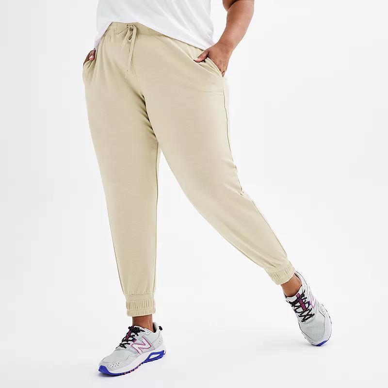 Plus Size Tek Gear® French Terry Jogger Pants, Women's, Size: 1XL, Mineral Black Product Image