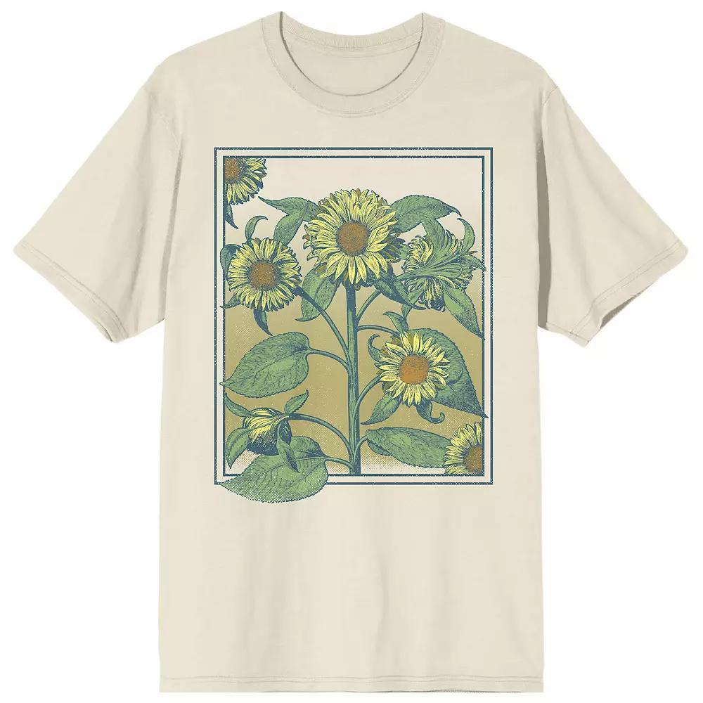 Men's Sunflower Frame Natural Graphic Tee, Size: Medium, Black Product Image