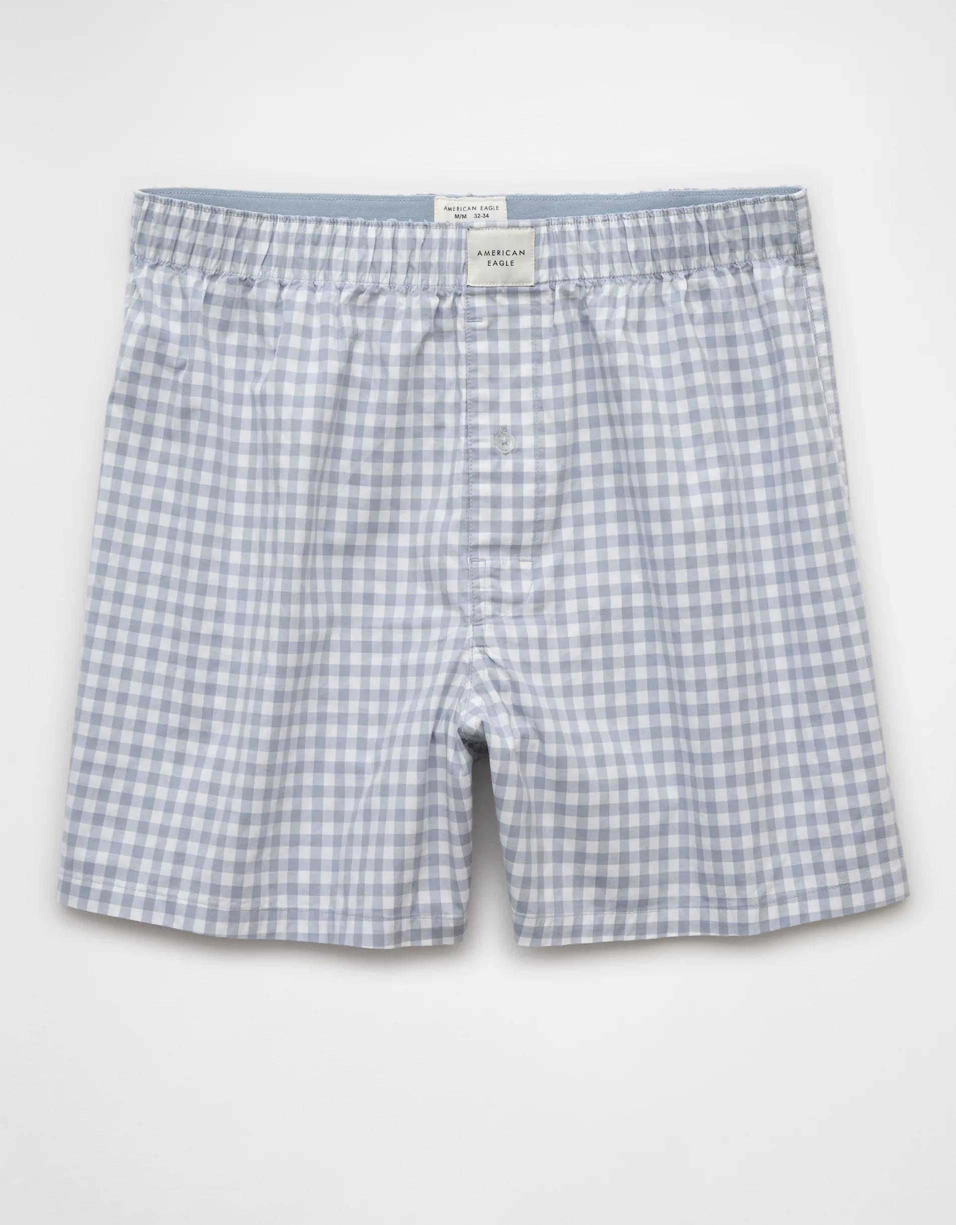AEO Men's Plaid Stretch Boxer Short Product Image
