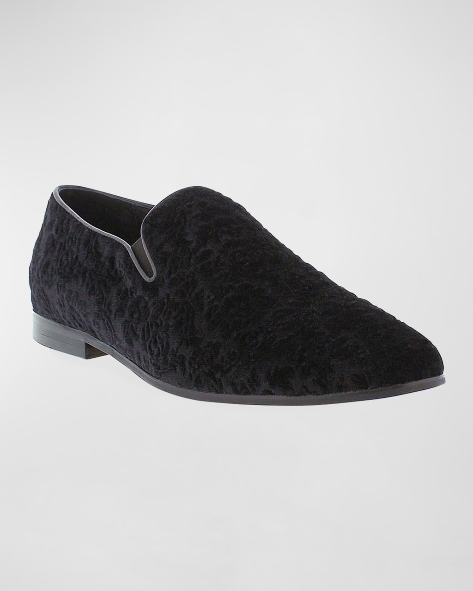 Men's Sonoma Floral Skull-Embossed Velvet Loafers Product Image
