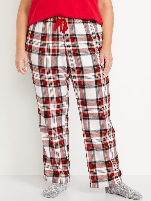 Mid-Rise Flannel Pajama Pants for Women Product Image