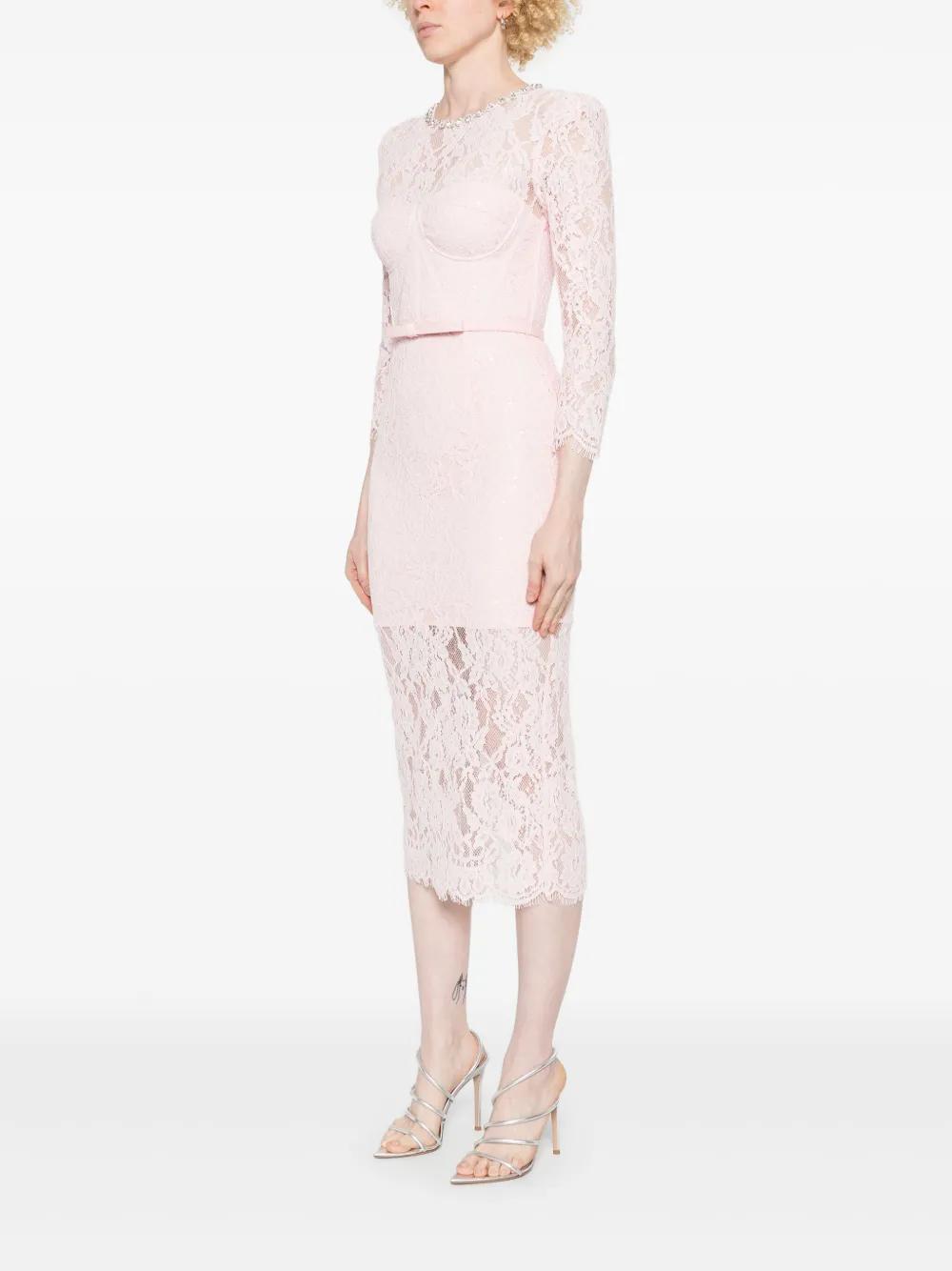 lace bustier midi dress Product Image