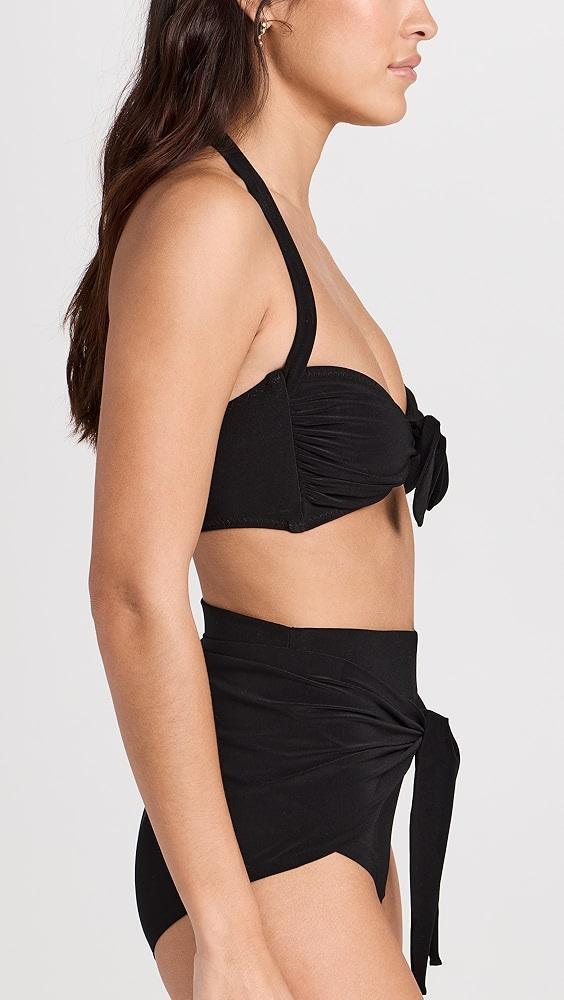 Norma Kamali Ty Front Bra Top | Shopbop Product Image