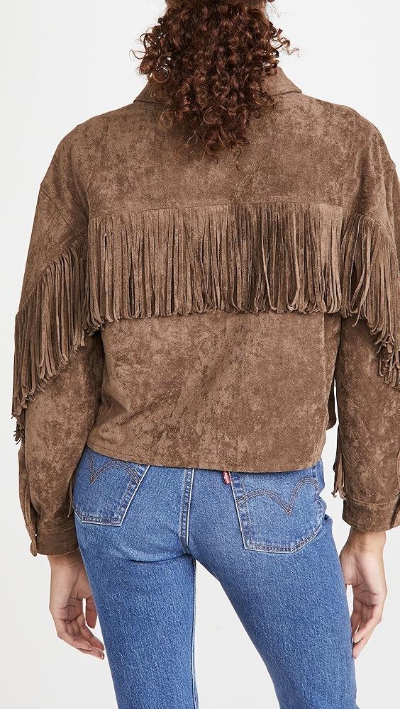 BLANKNYC Hot Cocoa Fringe Jacket | Shopbop Product Image