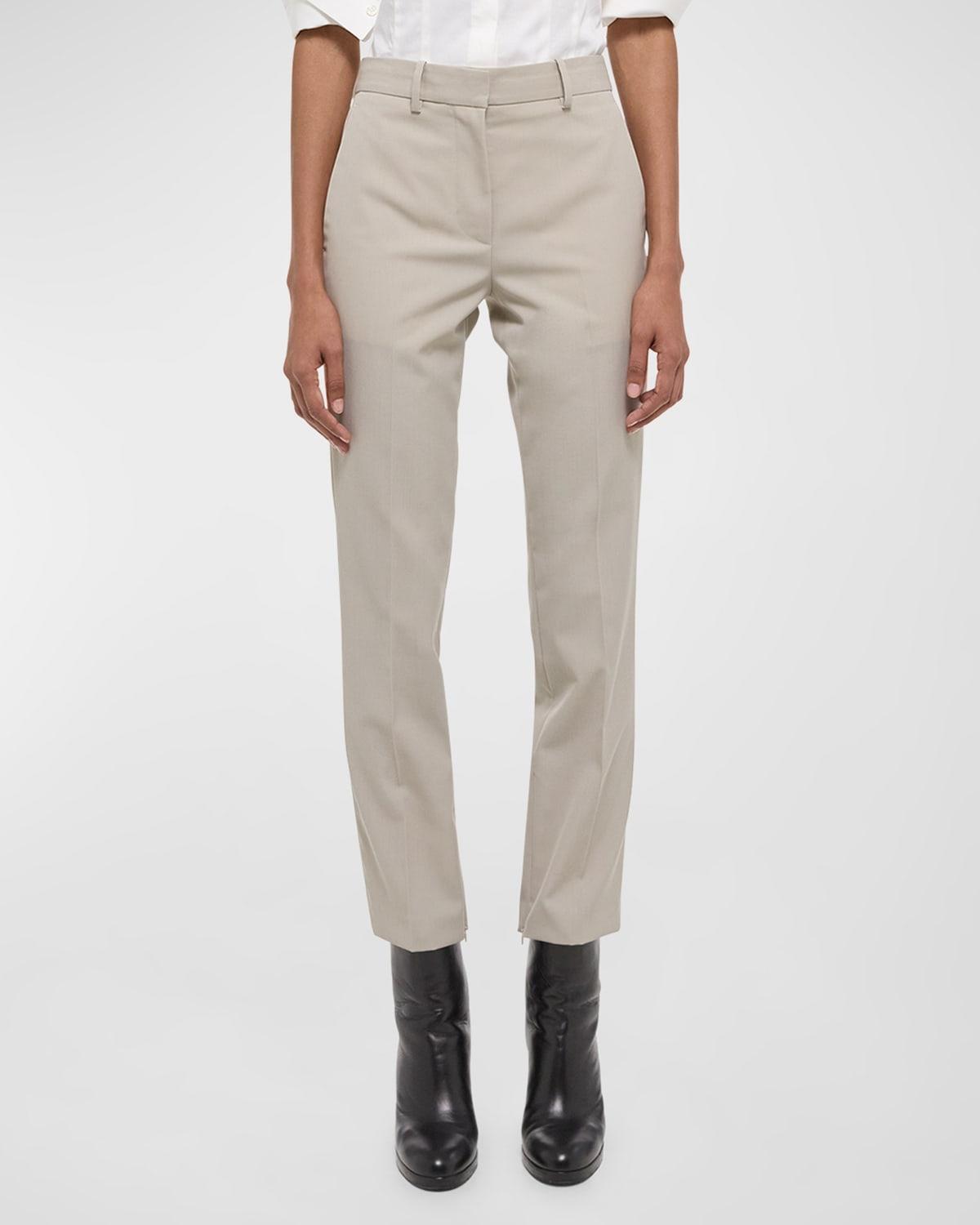 Cropped Slim Zip-Cuff Pants Product Image