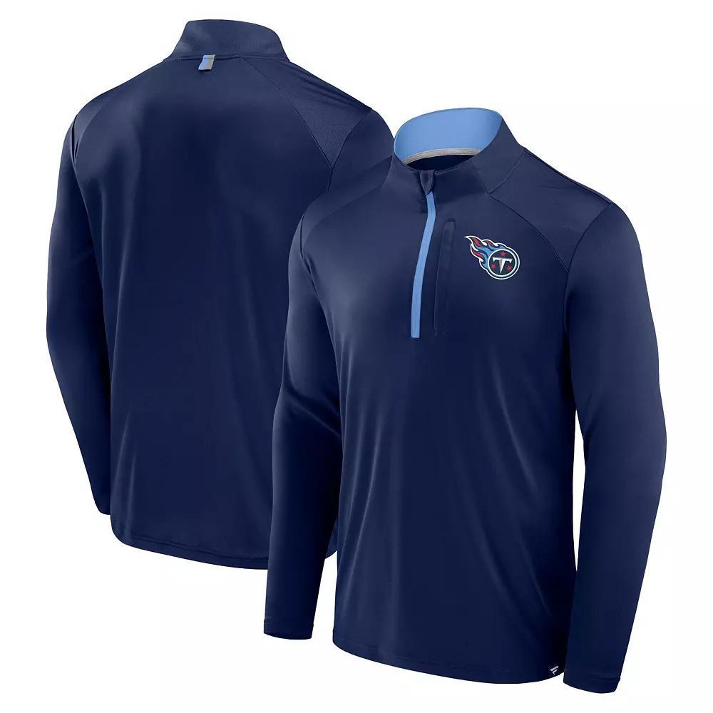 Men's Fanatics Navy Tennessee Titans Defender Long Sleeve Quarter-Zip Jacket, Size: 5XL, Blue Product Image