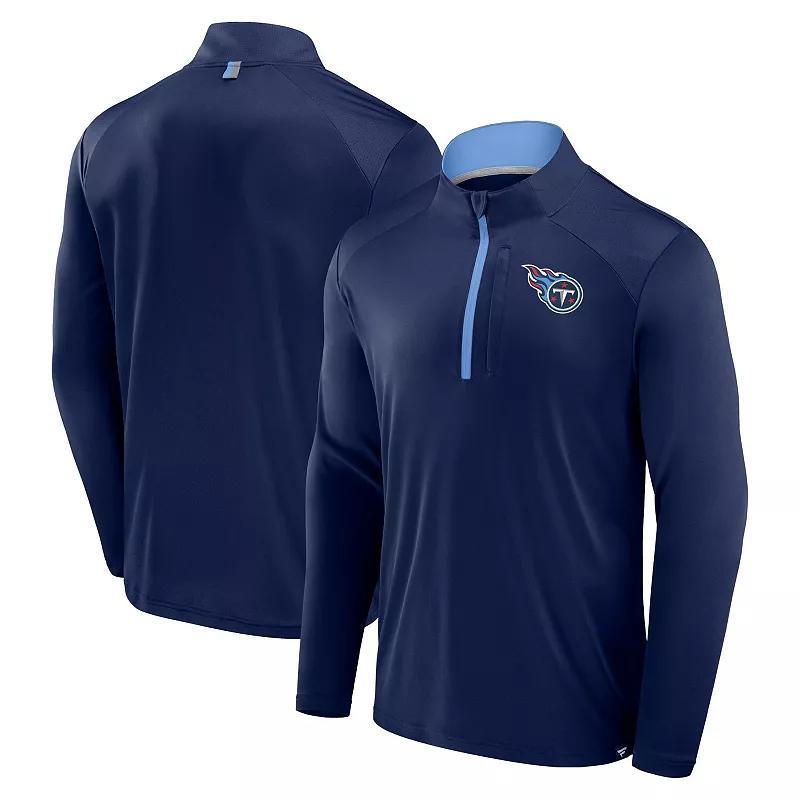Men's Fanatics Navy Tennessee Titans Defender Long Sleeve Quarter-Zip Jacket, Size: 5XL, Blue Product Image