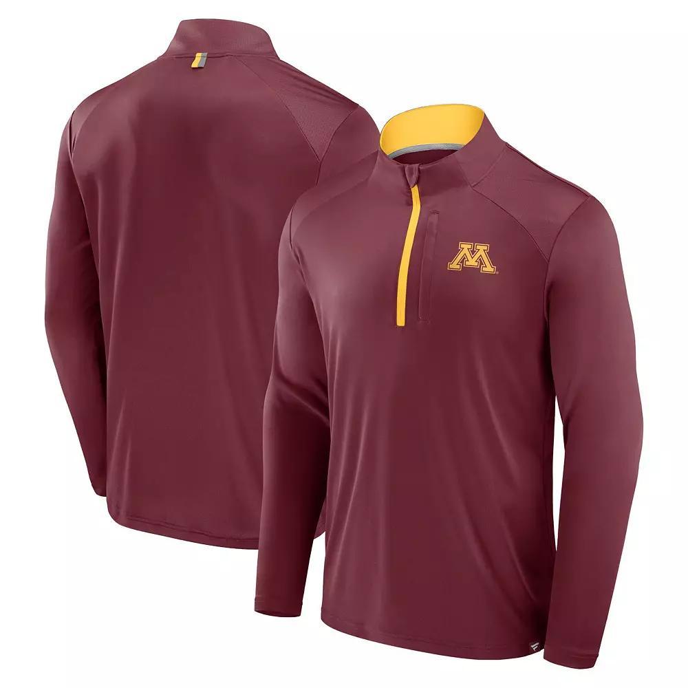 Men's Fanatics Maroon Minnesota Golden Gophers Fundamental Defender Quarter-Zip Jacket, Size: Medium, Red Product Image