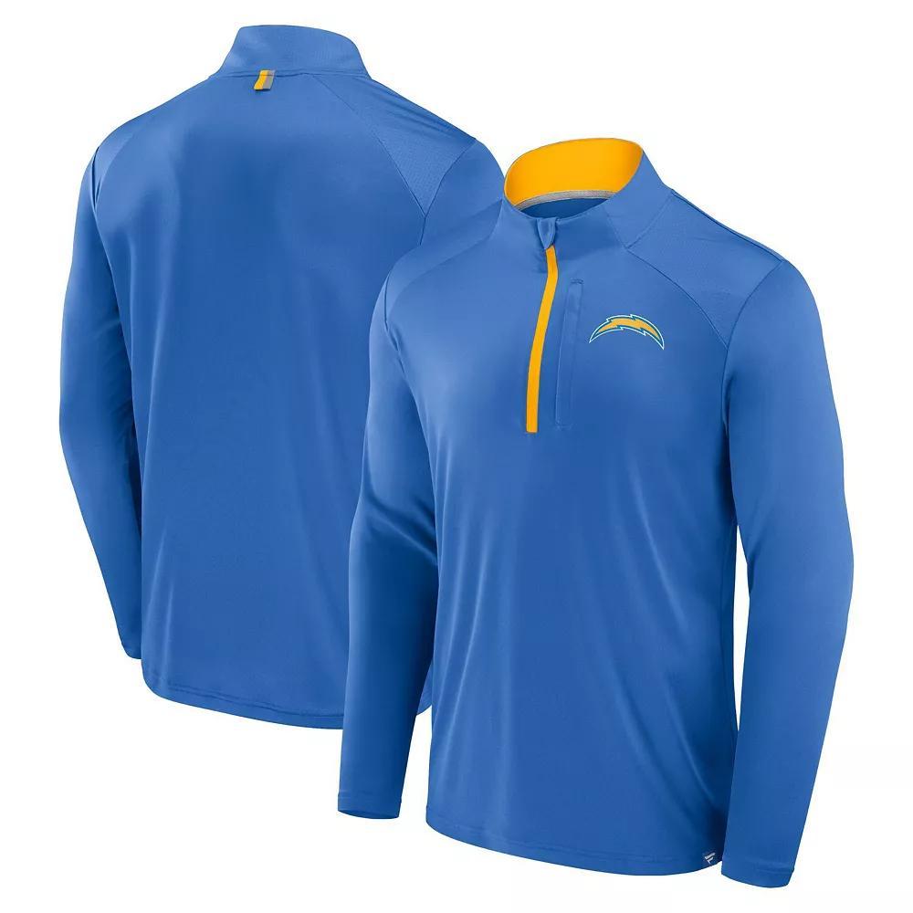 Men's Fanatics Powder Blue Los Angeles Chargers Defender Long Sleeve Quarter-Zip Jacket, Size: 3XL, Light Product Image