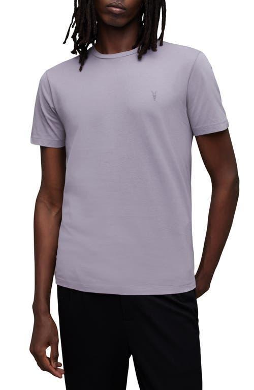 AllSaints Brace Short Sleeve Crew (Smokey Grey) Men's Clothing Product Image