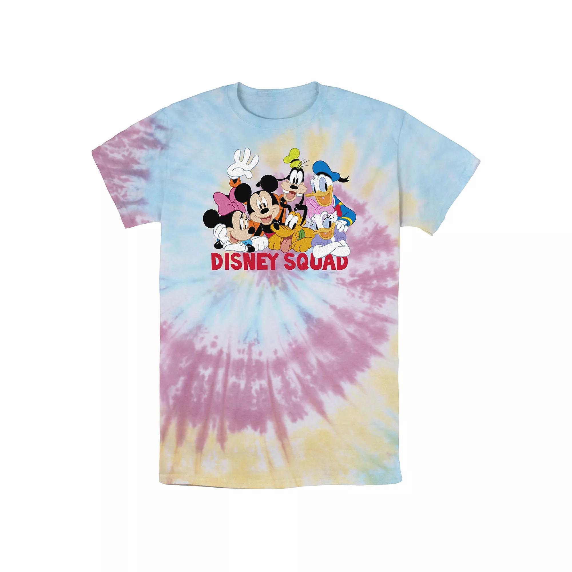 Men's Disney Mickey And Friends Disney Squad Wash Tee, Size: Medium, White Blue Product Image