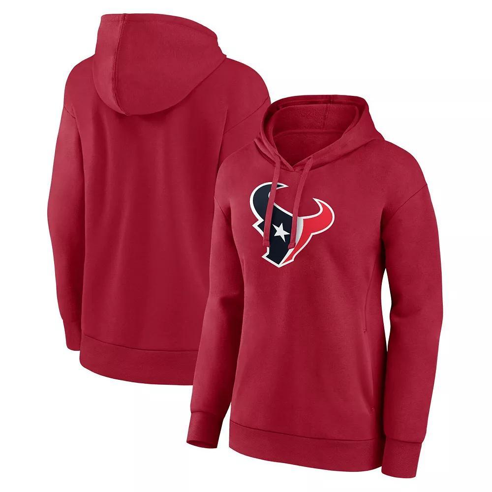 Women's Fanatics  Red Houston Texans  Primary Logo Pullover Hoodie, Size: Large Product Image