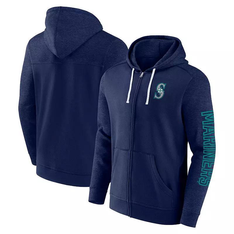 Mens Fanatics Branded Seattle Mariners Offensive Line Up Full-Zip Hoodie Blue Product Image
