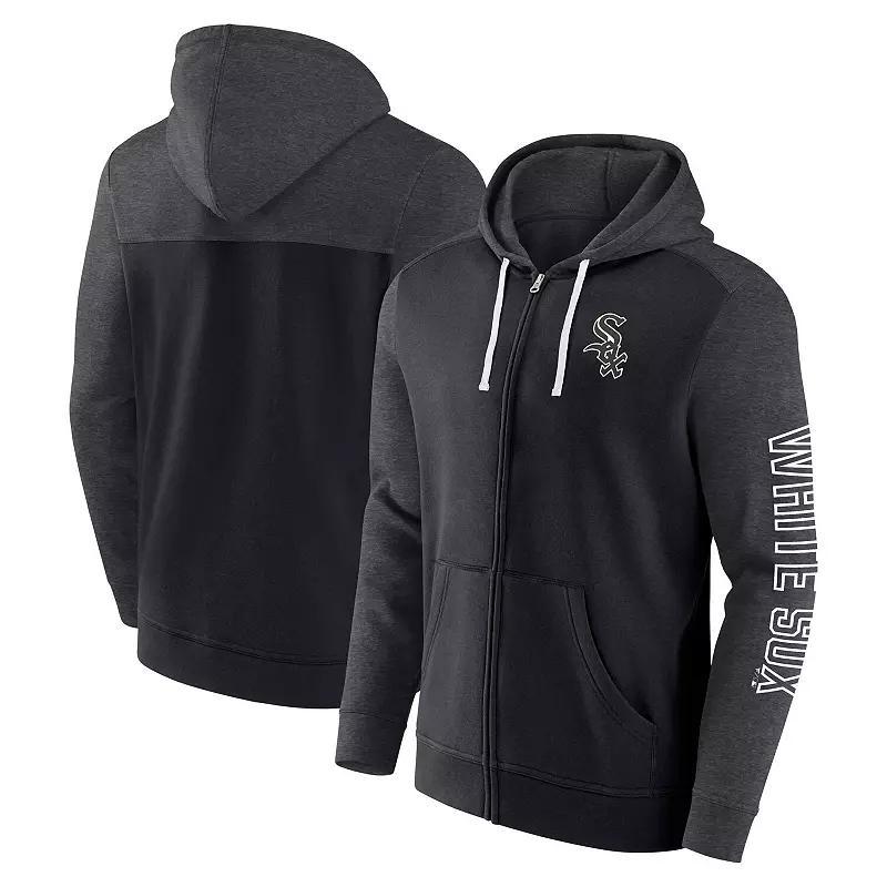 Men's Fanatics Branded Black Chicago White Sox Offensive Line Up Full-Zip Hoodie, Size: Medium Product Image