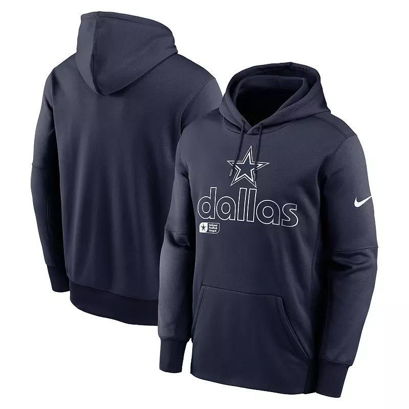 Mens Nike Dallas Cowboys Performance Pullover Hoodie Blue Product Image
