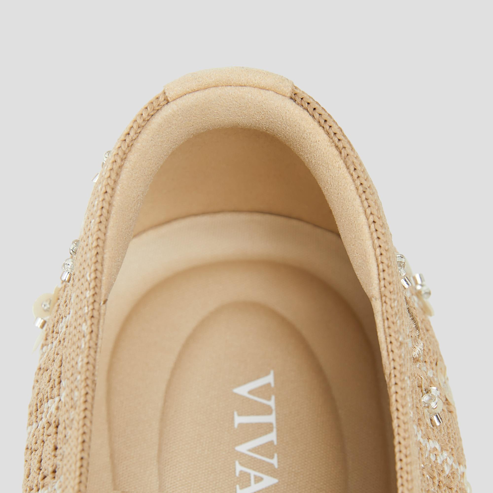 Square-Toe V-Cut Flats (Margot 2.0) Product Image
