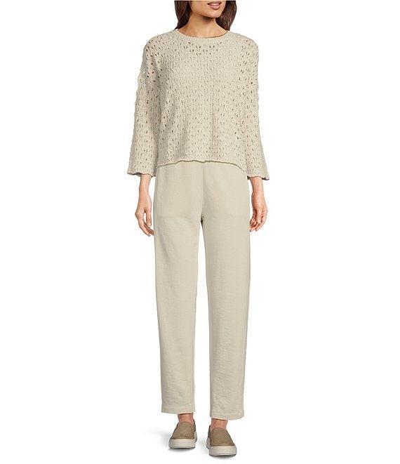 Eileen Fisher Organic Cotton Cashmere Blend Fluff Bracelet Sleeve Sweater Product Image