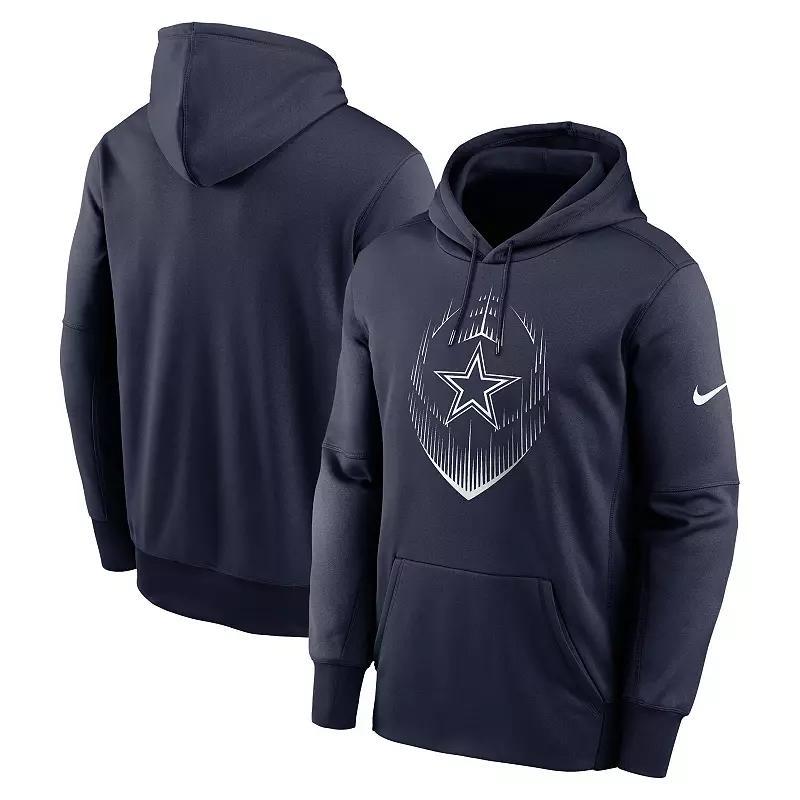 Mens Nike College Navy Seattle Seahawks Performance Pullover Hoodie Product Image