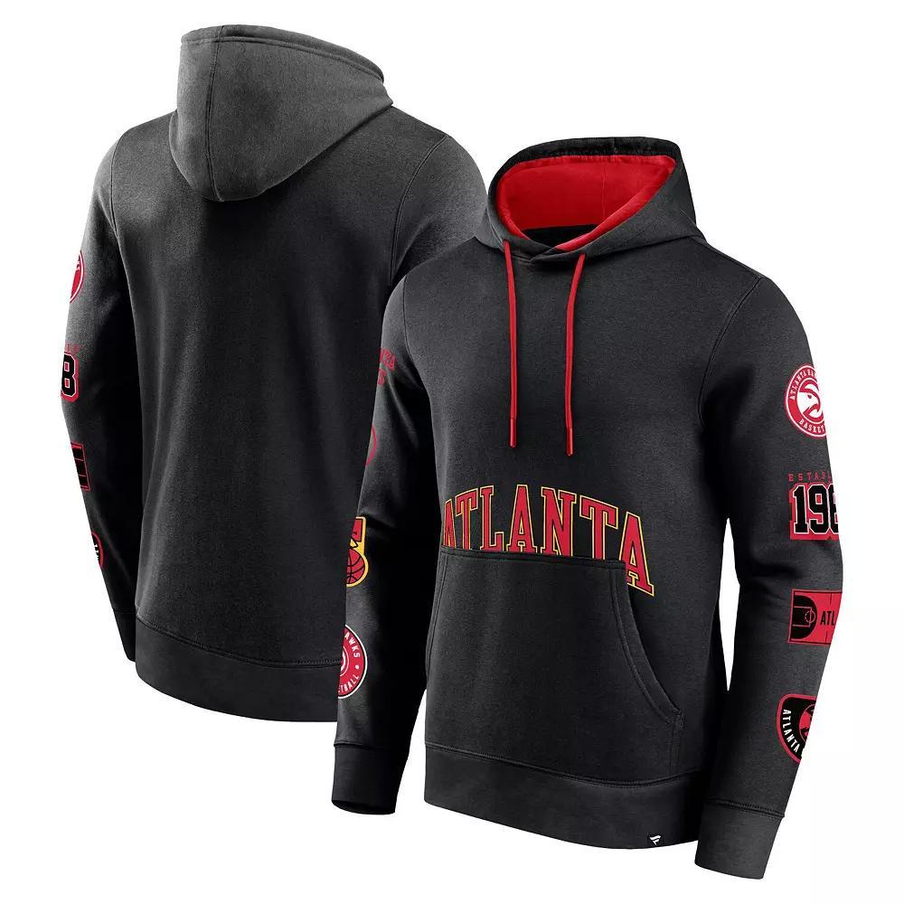 Men's Fanatics Black Atlanta Hawks Home Court Pullover Hoodie, Size: XL Product Image