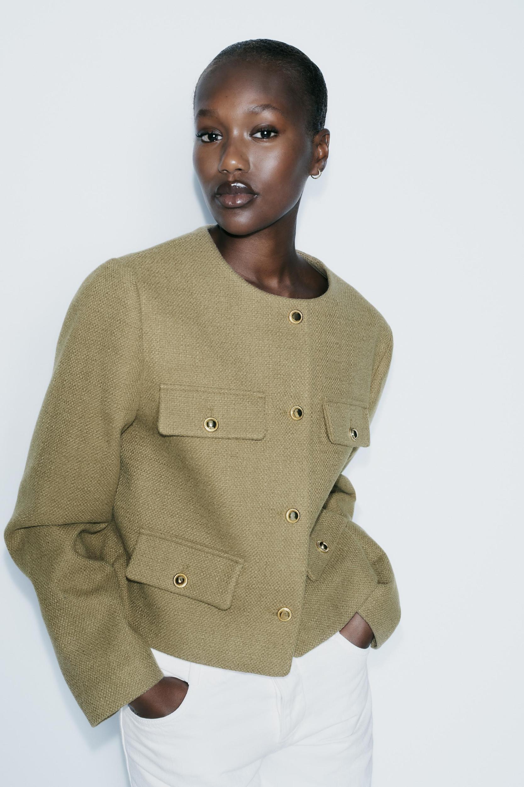 CROPPED FLAP BLAZER Product Image