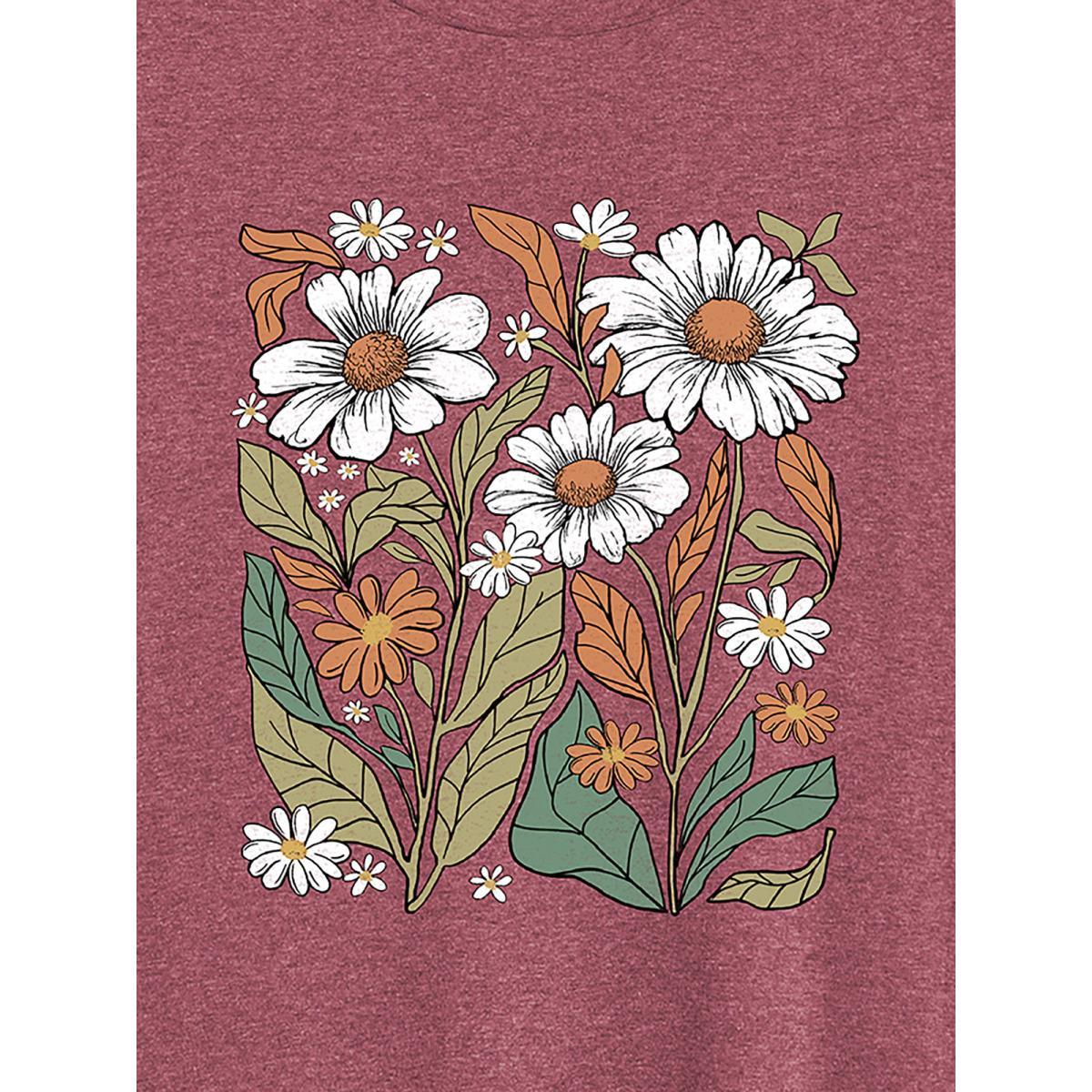 Plus Size Bookish Cat Printed Round Neck T-Shirt Plum Women Non Animals Round Neck Everyday-Casual T-shirts BloomChic 14-16/1X Product Image